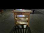 roltafel, Huis en Inrichting, Keuken | Keukenelementen, Ophalen, Gebruikt, Bruin, 50 tot 100 cm
