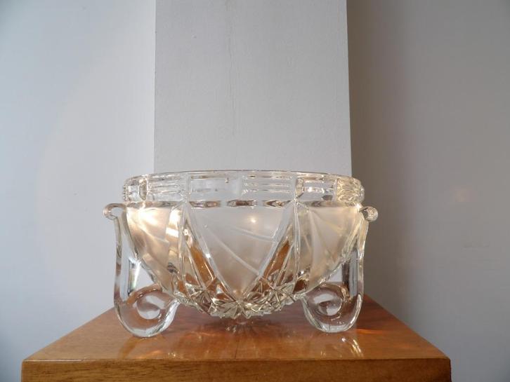 Art Deco Schaal/Coupe Libochovice/SKLO, Antiek en Kunst, Antiek | Glas en Kristal, Ophalen of Verzenden
