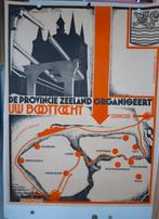 Originele Poster Provincie Zeeland Boottochten Vlissingen 35, Verzenden, A1 t/m A3, Film en Tv, Rechthoekig Staand
