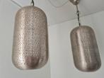 Zilverkleurige hanglampen set - Oosters design, Ophalen, Zo goed als nieuw, Metaal, Modern