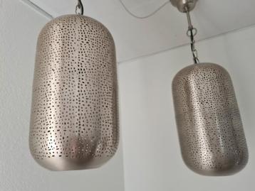 Zilverkleurige hanglampen set - Oosters design beschikbaar voor biedingen