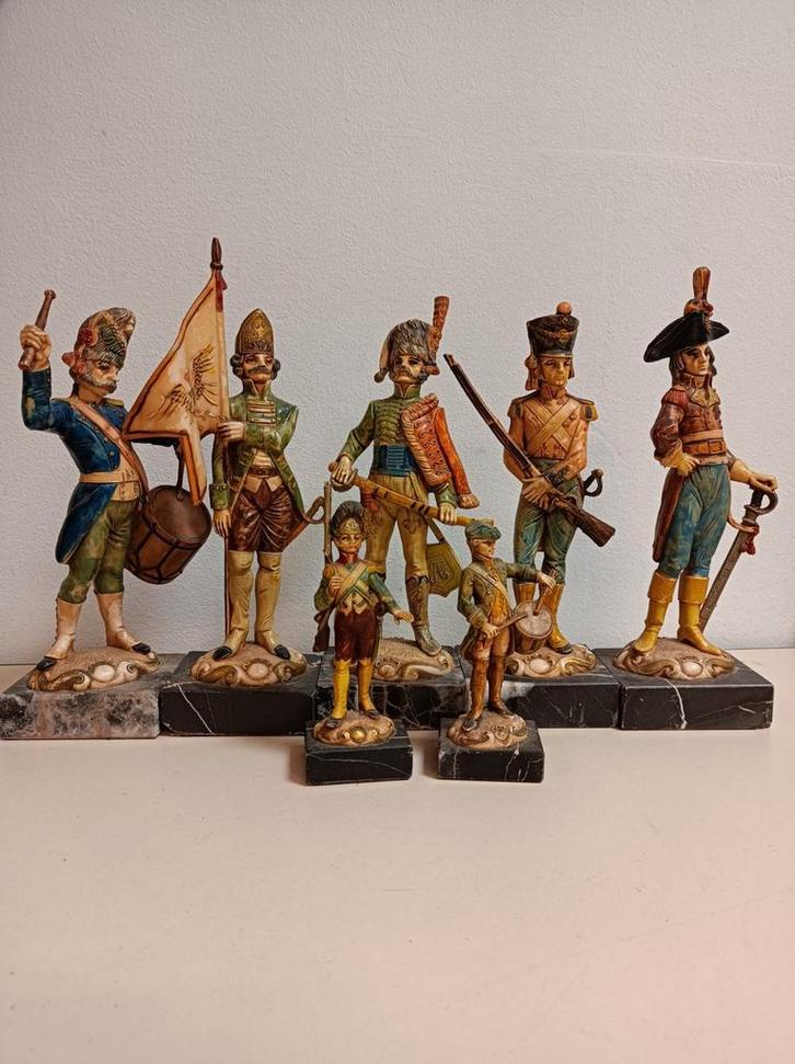 Groep van 7 Napoleontische soldaten Depose Italy, Verzamelen, Poppetjes en Figuurtjes, Zo goed als nieuw, Ophalen of Verzenden
