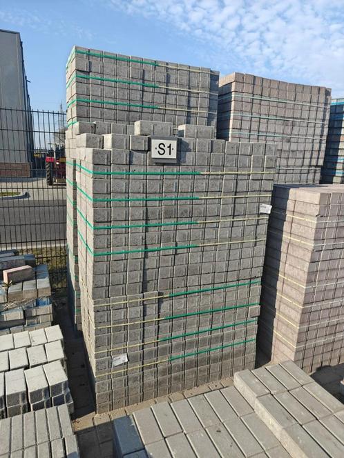 Betonklinkers grijs, Tuin en Terras, Tegels en Klinkers, Gebruikt, Klinkers, Beton, 10 m² of meer, Ophalen