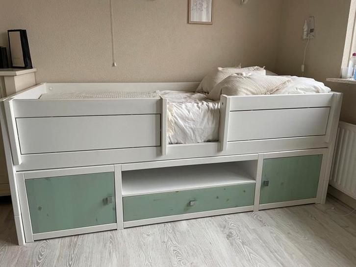 Prachtig LIFETIME kajuitbed met kastmodule, Kinderen en Baby's, Kinderkamer | Bedden, Zo goed als nieuw, 180 cm of meer, 85 tot 100 cm