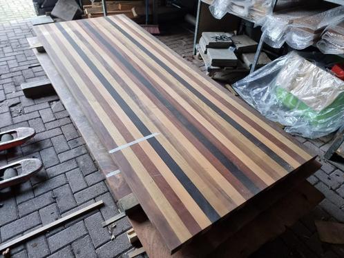 Diverse massief houten tafelbladen – restpartijen, Huis en Inrichting, Tafels | Eettafels, Zo goed als nieuw, 50 tot 100 cm, 200 cm of meer