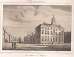 Leeuwarden Het Stadhuis en Hofplein 1848 Litho naar Iz. Rein, Antiek en Kunst, Ophalen of Verzenden