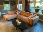 Hoekbank Cognac 270x210 in nette staat, Ophalen, Gebruikt, Hoekbank, 200 tot 250 cm