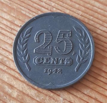 Nederland 25 cent 1942 zink (lot 2) beschikbaar voor biedingen
