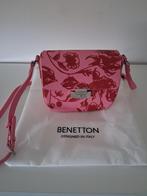 Benetton roze tasje met rode bloemenprint *NIEUW*, Ophalen, Nieuw, Roze