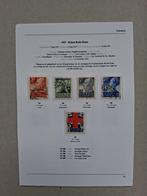 NVPH 203-207 op A5 albumblad (Rode Kruis), Ophalen of Verzenden, T/m 1940, Gestempeld