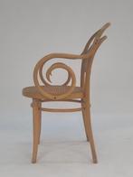 Vintage Thonet fauteuil ZPM Radomsko no 11 webbing rotan, Huis en Inrichting, Fauteuils, Ophalen, Gebruikt, Mid century modern