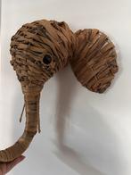Rieten Olifant Wanddecoratie, Ophalen, Zo goed als nieuw