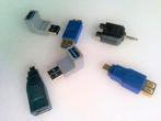 Partij: 60 stuks Adapters: USB3 USB2 Firewire jack RCA, Computers en Software, Ophalen of Verzenden, Nieuw