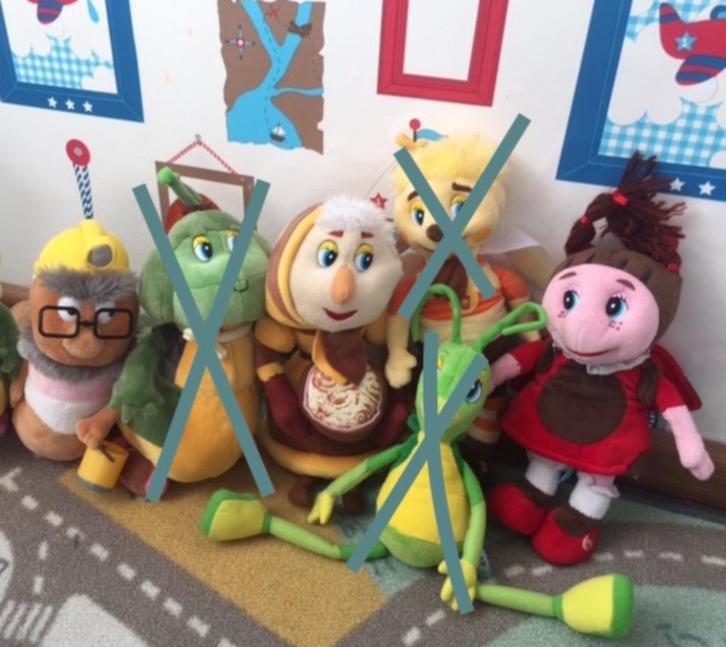 4 pluche Luntik insecten - bij worm lieveheersbeestje, Kinderen en Baby's, Speelgoed | Knuffels en Pluche, Nieuw, Overige typen