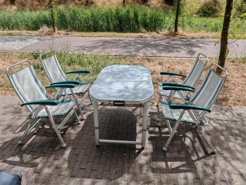 Dukdalf 8 standen camping stoelen inclusief inklapbare tafel beschikbaar voor biedingen