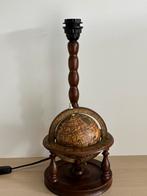 Houten wereldbol lamp, Ophalen of Verzenden, Minder dan 50 cm