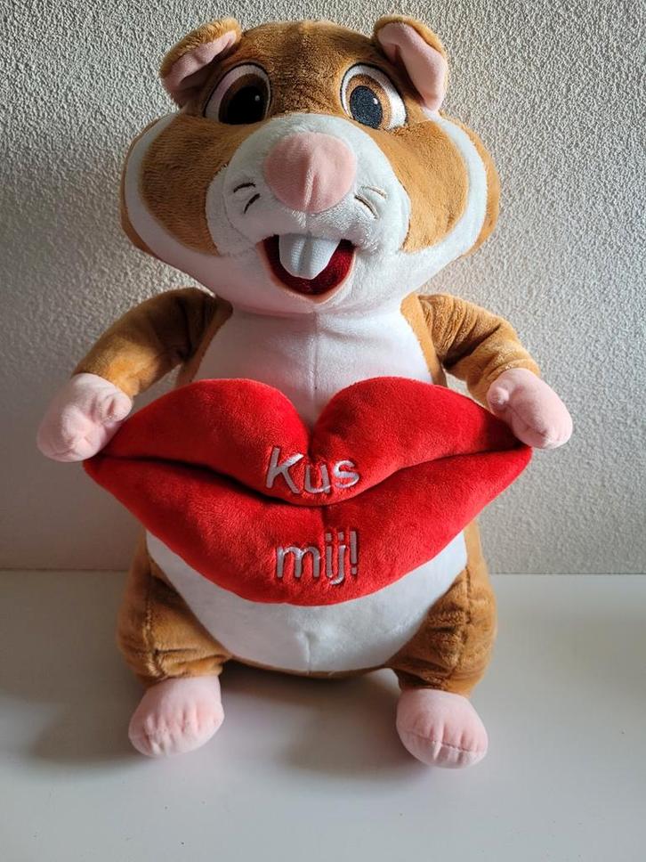 Grote AH hamster Valentijn love (kus mij!), Verzamelen, Supermarktacties, Albert Heijn, Ophalen of Verzenden