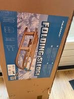 Nijdam Opvouwbare Houten Slee met Rugsteun, Kinderen en Baby's, Ophalen, Rugleuning, Zo goed als nieuw, Hout