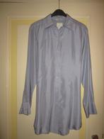 100% zijde/silk/zijden overhemd jurk merk AMICI, Maat 38/40 (M), Blauw, Nieuw, Ophalen of Verzenden