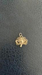 925 sterling zilver hanger filigraine bloem, Gebruikt, Ophalen of Verzenden, Bloem of Plant, Zilver