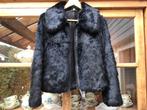Vintage bontjas zwart, Kleding | Dames, Jassen | Winter, Ophalen of Verzenden, Zo goed als nieuw, Maat 38/40 (M), Zwart