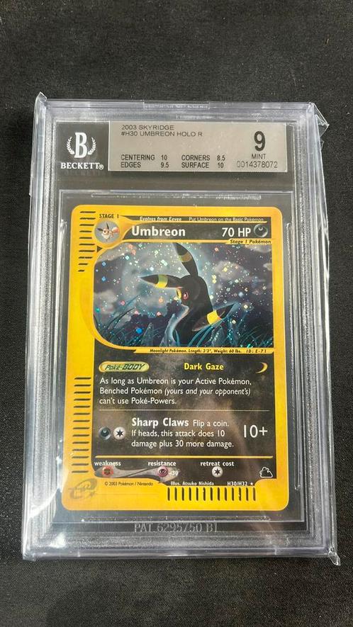 Umbreon skyridge holo #H30 BGS 9 pokemon kaart, Hobby en Vrije tijd, Verzamelkaartspellen | Pokémon, Ophalen