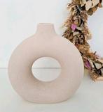 H&M donut vaas beige, Huis en Inrichting, Ophalen, Overige kleuren, Aardewerk of Porselein, Zo goed als nieuw