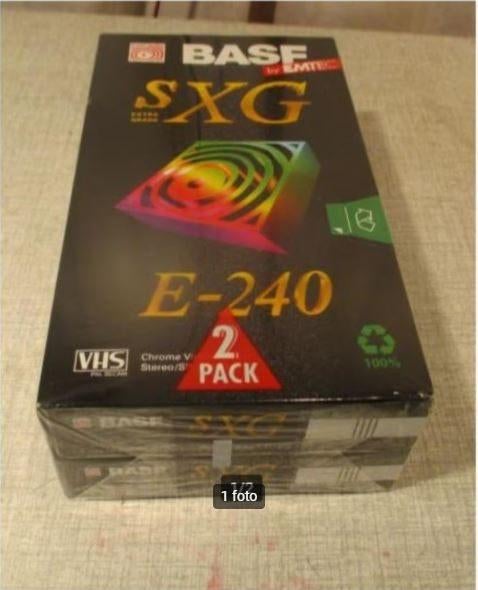 2 Nieuwe VHS Videobanden - BASF SXG 240min, Audio, Tv en Foto, Videospelers, Ophalen of Verzenden, Nieuw, Videoband