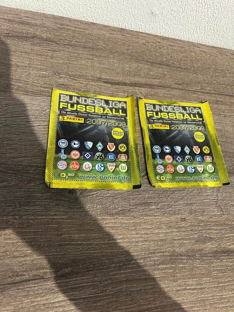 Panini Bundesliga Fussball 2007-08 Sticker Zakjes 2x, Ophalen of Verzenden, Zo goed als nieuw, Buitenlandse clubs, Poster, Plaatje of Sticker