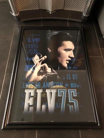 P.007 / Vintage poster "The King" Elvis Presley in lijst beschikbaar voor biedingen