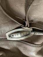 Nicoli Firenze Leren Damestas Taupe/Grijs, Sieraden, Tassen en Uiterlijk, Tassen | Damestassen, Ophalen of Verzenden, Gebruikt