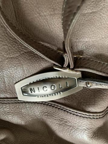 Nicoli Firenze Leren Damestas Taupe/Grijs beschikbaar voor biedingen
