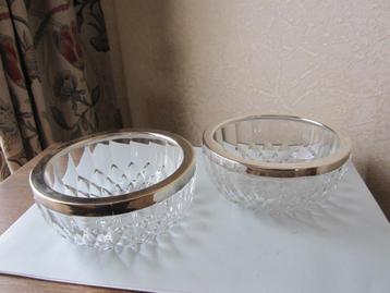 Twee cristal Val St Lambert imperial bowls -  beschikbaar voor biedingen