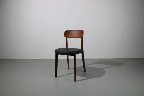 Artisan Tanka chair, Europees walnoot, zwart leer, Huis en Inrichting, Stoelen, Nieuw, Vier, Hout, Leer, Zwart, Ophalen