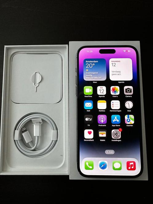 iPhone 14 Pro Max paars, Telecommunicatie, Mobiele telefoons | Apple iPhone, Gebruikt, 128 GB, Zonder abonnement, Zonder simlock