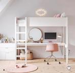 Hoogslaper wit hout met bureau 200X90 Petite Amelie, Kinderen en Baby's, Kinderkamer | Stapelbedden en Hoogslapers, Ophalen, Gebruikt