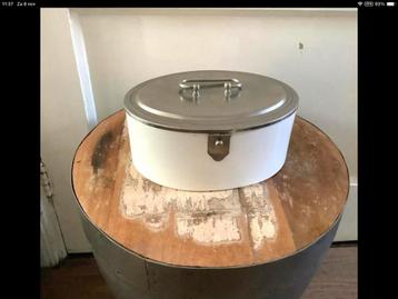 Brocante vintage koektrommel, jaren 40/50 beschikbaar voor biedingen
