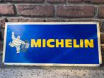 Vintage Michelin bord afmetingen zijn 50 bij 23 cm., Verzamelen, Ophalen of Verzenden, Gebruikt, Reclamebord