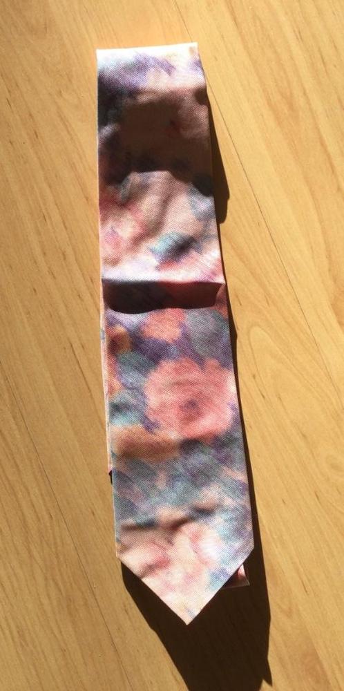 Stropdas bloem roze, rood, groen oranje, Kleding | Heren, Stropdassen, Gedragen, Met patroon, Oranje, Ophalen of Verzenden