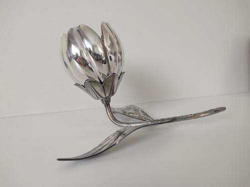 "Plame" Verzilverde lotusbloem/waterlelie asbakjes - vintage, Antiek en Kunst, Kunst | Designobjecten, Ophalen of Verzenden