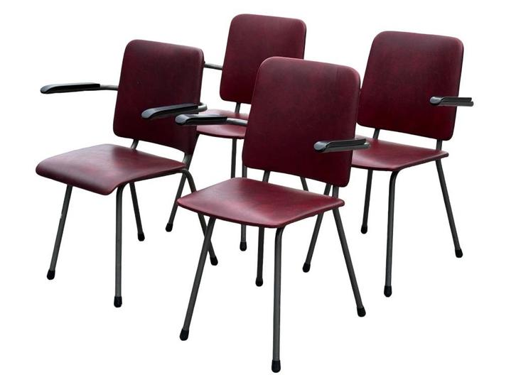 Vintage Gispen eetkamerstoel jaren 60 bakeliet design, Huis en Inrichting, Stoelen, Gebruikt, Eén, Kunststof, Metaal, Ophalen