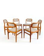 Set van 6 vintage eetkamerstoelen Johannes Andersen ‘60, Huis en Inrichting, Stoelen, Ophalen of Verzenden, Zo goed als nieuw