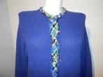 Marccain kobalt gebreid vest deels knoopjes kleur detailsN4, Kleding | Dames, Maat 38/40 (M), Zo goed als nieuw, Marccain, Verzenden