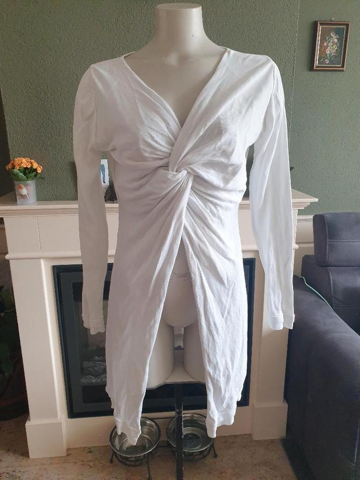 Van der Mark schitterend wit knoop vest L 42 44 vestje, Kleding | Dames, Truien en Vesten, Gedragen, Maat 42/44 (L), Wit, Verzenden