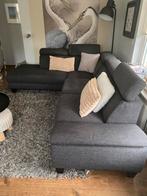 Royale grijs/ bruine hoekbank met lounge Urban van Montel., Huis en Inrichting, Ophalen of Verzenden, Zo goed als nieuw