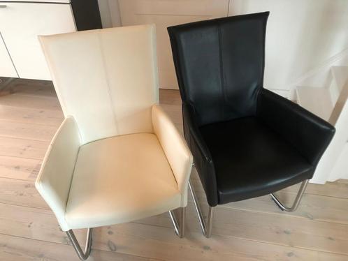 Eetkamer stoel 6 stuks leer, Huis en Inrichting, Stoelen, Gebruikt, Vijf, Zes of meer stoelen, Leer, Overige kleuren, Ophalen