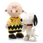 2024 Steiff 356070 Snoopy and Charlie Brown, 15cm + 21cm., Info@steiff.com, Steiff, Beeldje of Figuurtje, Snoopy