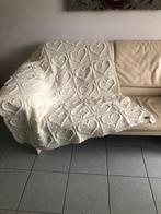 Nieuwe zelf gehaakte woondeken. Ecru hart., Huis en Inrichting, Ophalen, Nieuw
