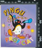 Sticker: Pingu - Proficiat, Ophalen of Verzenden, Zo goed als nieuw, Strip of Tekenfilm