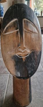 Houten beeld man met lange nek - 75cm, Ophalen of Verzenden